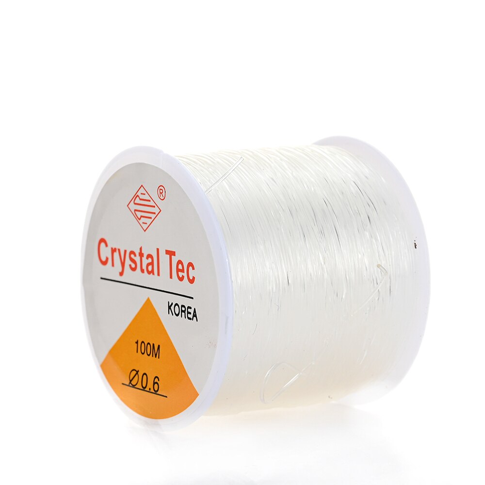 0.5-1.5mm Elastic Cord String Transparent Elastic Thread For Jewelry Making Diy Bracelet Necklace Beaded Accessories: 0.6MMx100M