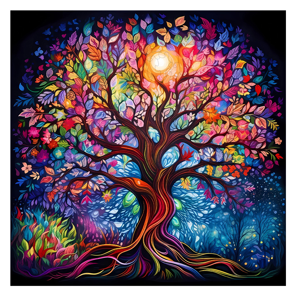 Adult Wooden Puzzle - Tree of Life - Unique Irregular Animal Shape Puzzle - for Teenagers and Adults