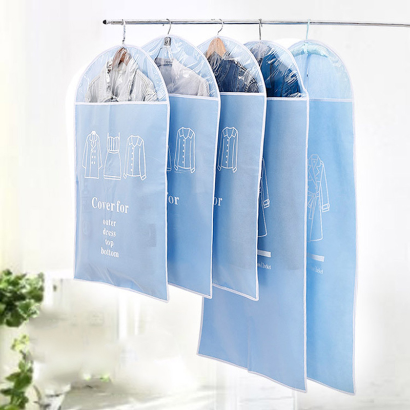 5 stuks stofdichte kledinghoes voor thuis, kledingbeschermer, rits, opbergtas, trenchcoat, bontkledinghangtassen