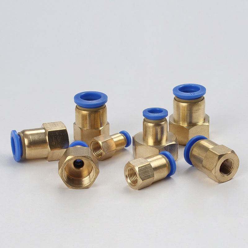 Slang 4mm 6mm 8mm 10mm 12mm pneumatiska kopplingar 1/8 '' 1/4 '' 3/8 '' 1/2 '' invändig tryckgänga för anslutning av luftrör