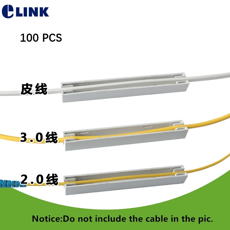 Caja de protección de cable, tubo cuadrado pequeño, tubo protector de fibra óptica para proteger el empalme de fibra Termocontraíble, 100 Uds.