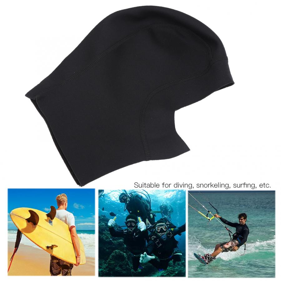 Diving Hat 1mm Neoprene Scuba Diving Hood With Shoulder Snorkeling Equipment Winter Swim Warm Wetsuit Sunscreen Protective Hat