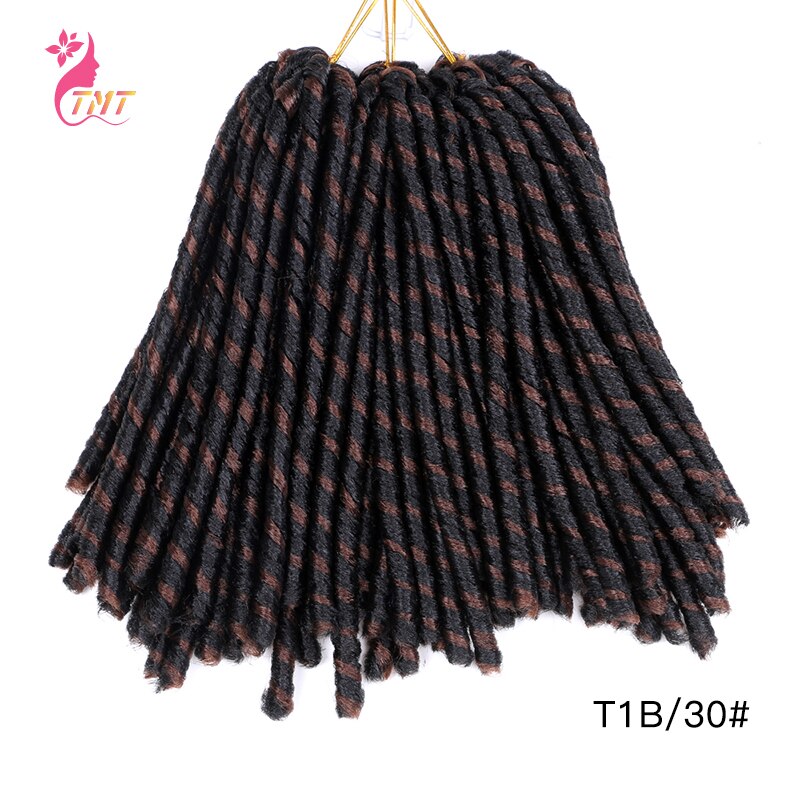 Trenzas de pelo trenzado de ganchillo para mujer, pelo sintético suave de imitación, 14 pulgadas, trenzas de ganchillo Jumbo, extensiones de cabello TMT: 1B-30