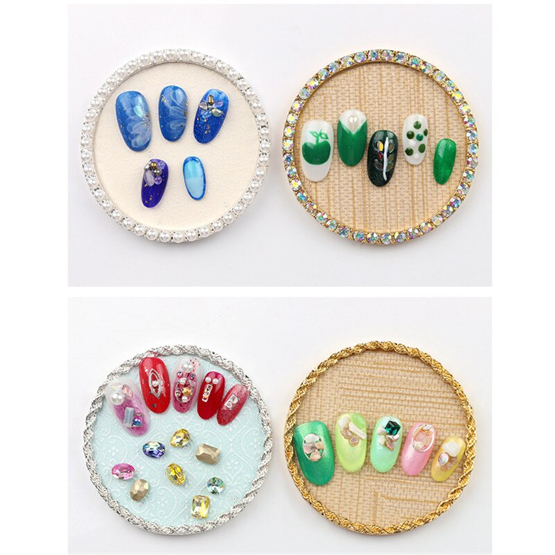 3 types faux alliage manucure plateaux étagère présentoir conseil vernis à ongles Gel ongles Uv montrant outil de manucure