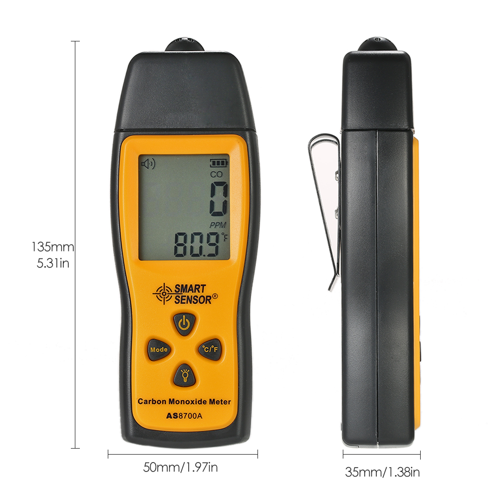 jak8700A ręczny tlenek węgla miernik testowy CO detektor wycieku gazu analizator gazów wycieku miernik zakres 1000ppm alarm dźwiękowy i świetlny