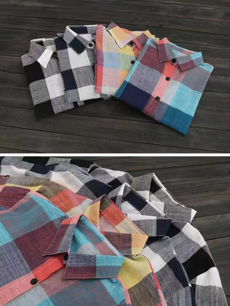 Camisa de algodón a cuadros para mujer, blusa para mujer, blusas elegantes y juveniles para mujer, novedad en ropa externa de estilo coreano