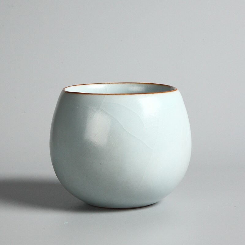 4 tasses à café en porcelaine fine, 1950 Blanc/Bleu/Doré