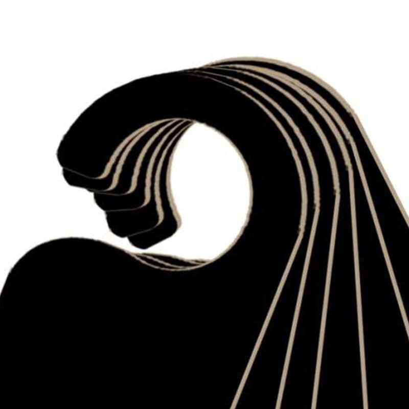 6 Pcs Wooden Door Sign Hanger Mini Double-Sided Wood Blackboard Chalkboard Message Notes Memo Board Door Knob Hanger Sign, Black