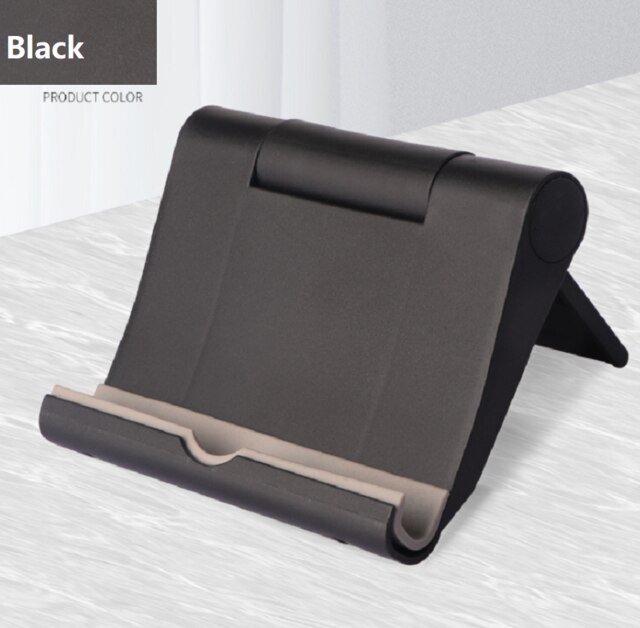 Telefoon Houder Desk Stand Mobiele Tablet Statief Mount Ondersteuning Voor Iphone Xsmax Huawei P30 Xiaomi Plastic Opvouwbare Bureau Houder: E36 Black