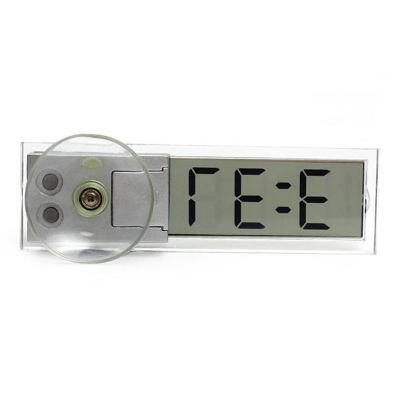 Pantalla LCD, reloj electrónico Digital con ventosa LED para todos los coches, interior, exterior, hogar