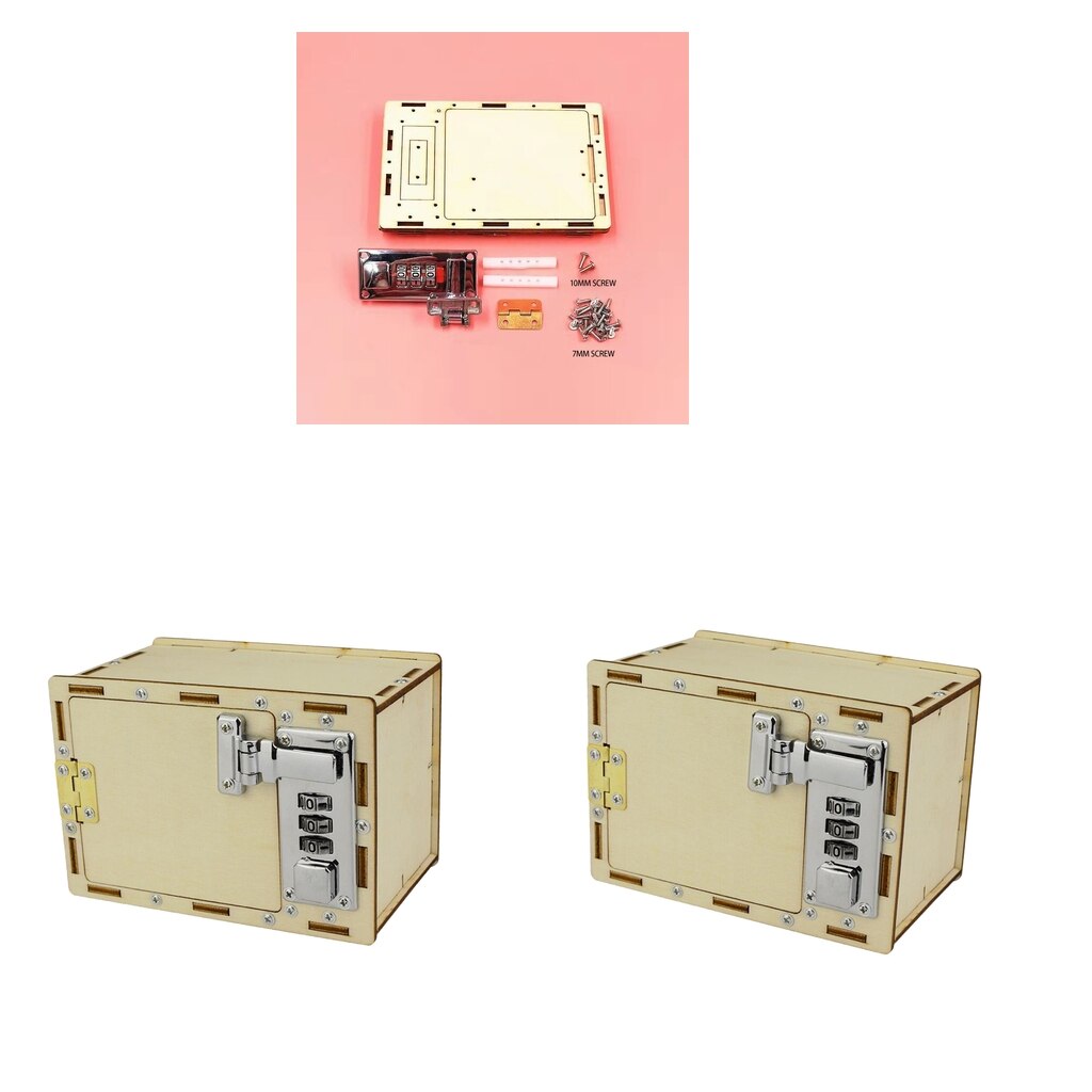2pc Kinder Gizmo DIY Mechanische Lock-Box Passwort Box Puzzle Spielzeug Bord Spiel