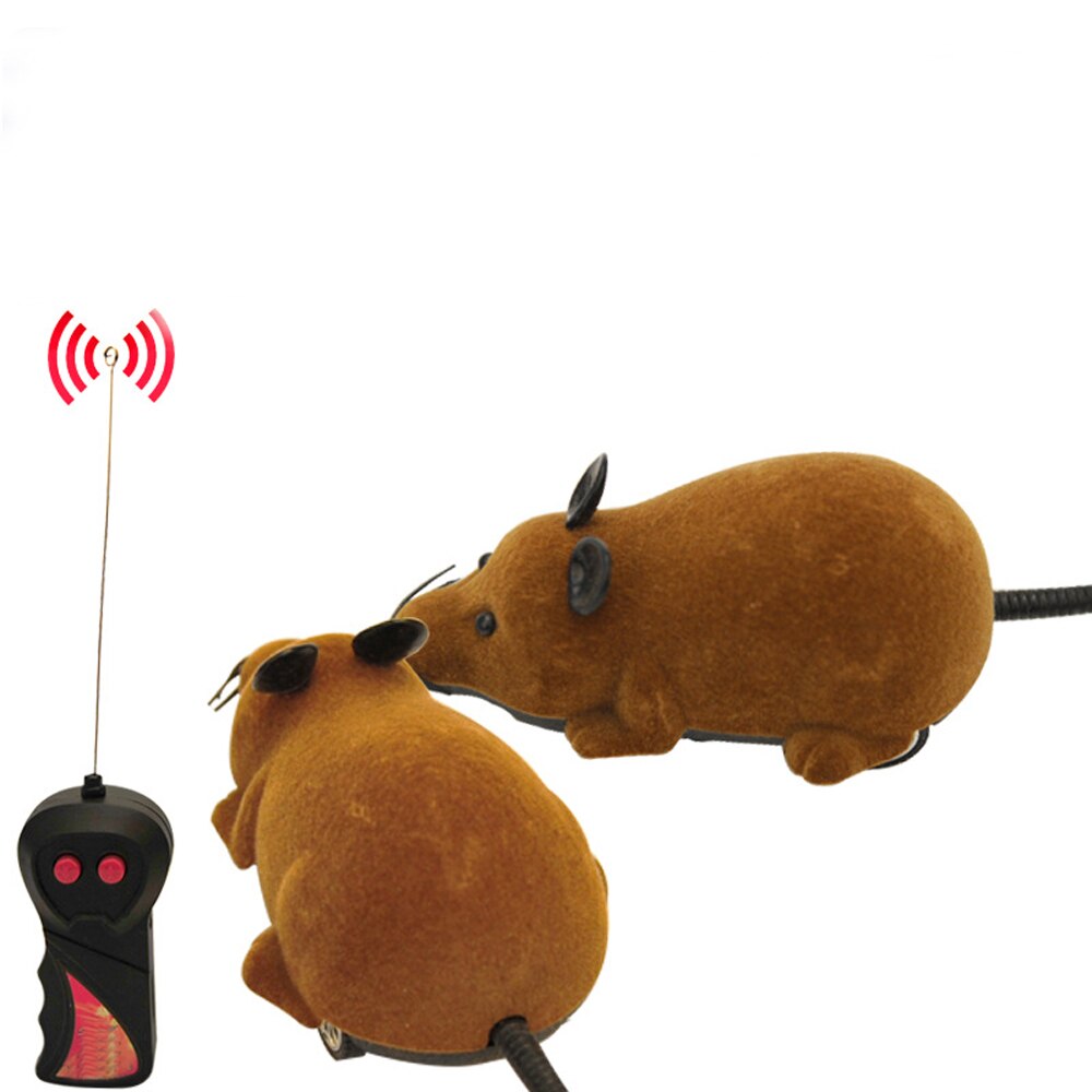 Draadloze Afstandsbediening Elektrische Muis Kunstmatige Rat Cartoon Dieren Muizen Puppy Interactieve Kat Speelgoed Huisdier Producten