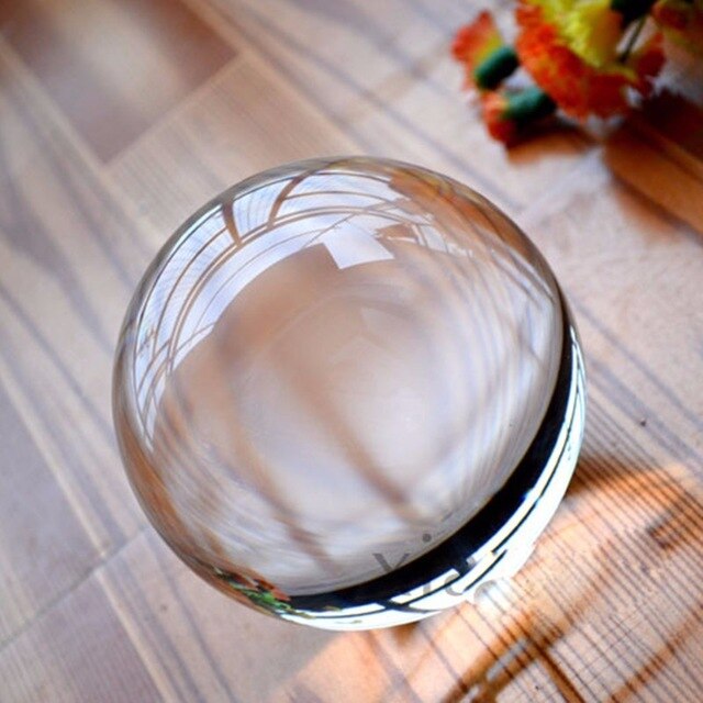 60cm/70cm/80cm klare glaskugler feng shui fotografering krystalkugle værelse dekoration boligindretning håndværk bolde: 70mm / Uden base