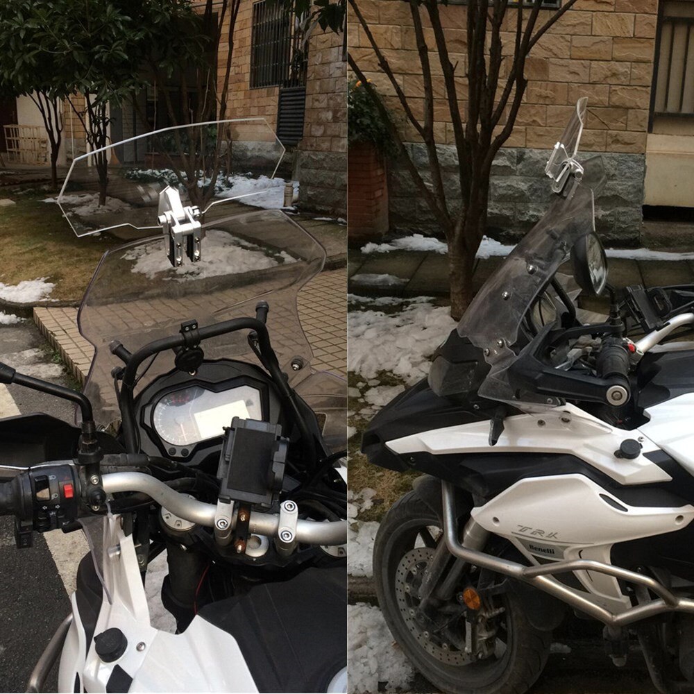 S.uyue voor luchtstroom verstelbare windscherm universele motorfiets boog windscherm triumph aprilia ktm victory alle windschermen