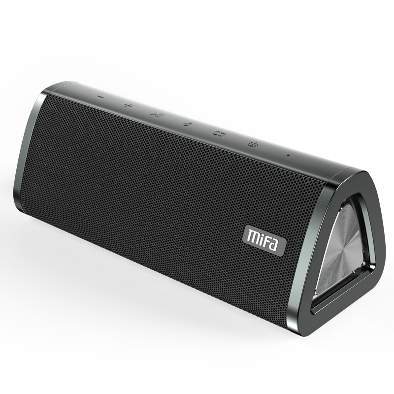 Mifa-Altavoz bluetooth 5.0, reproductor de música inalámbrico portátil con micrófono incorporado, TWS, resistencia al agua IPX7, 20W: Black