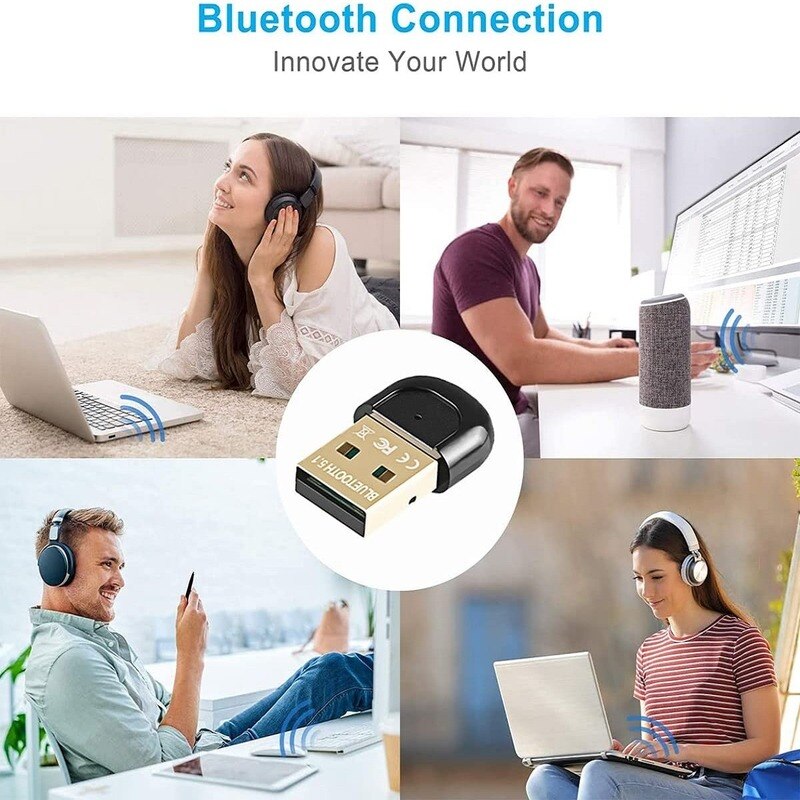 CMAOS Dongle USB Bluetooth 5.1 Adapter Blue-tooth USB Transmitter Speakers Keyboard Mouse Printer Receiver for PC Win 7/8/10/11