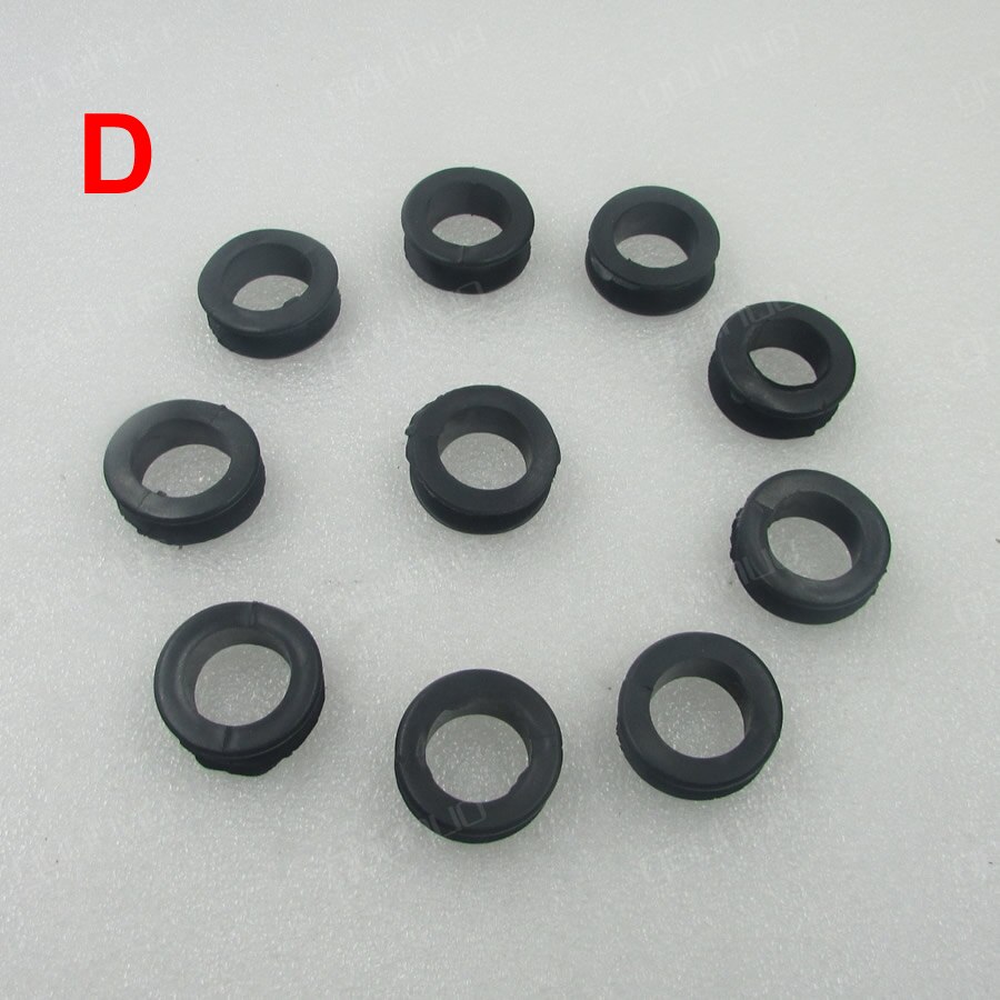 Gasspis tillbehör ventil knopp switch tillbehör (silikon vattentät lock) sort 10 st: D