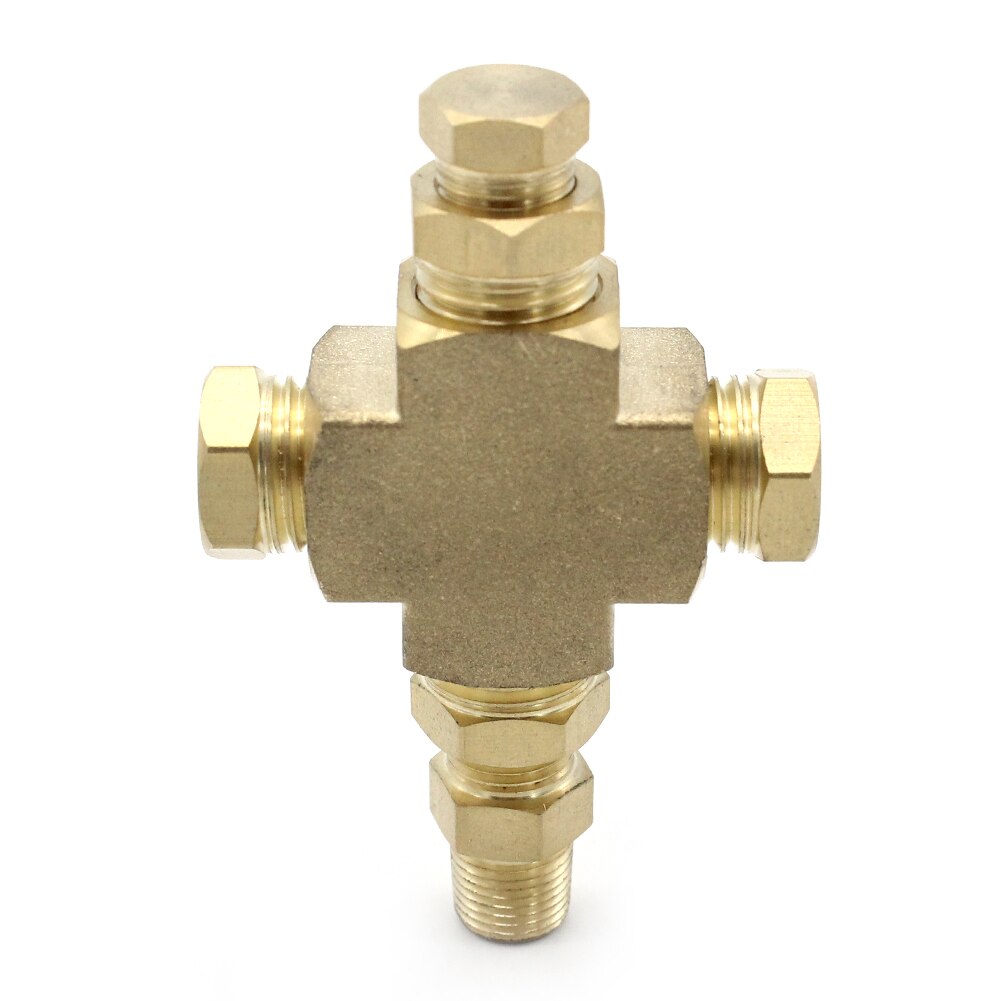VODOOOL Adapter Distributor for Oil Pressure Temp Sensor Oil Pressure Gauge Accessories 1/8 inch-27 NPT 1/4 inch-18 NPT