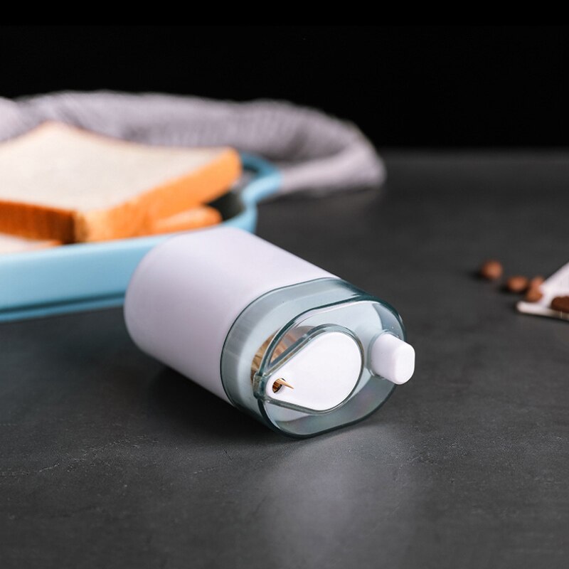 Toothpick Storage Box Automatic Toothpick Dispenser Toothpick Holder Transparent Organizer Household Table Containerb TXTB1