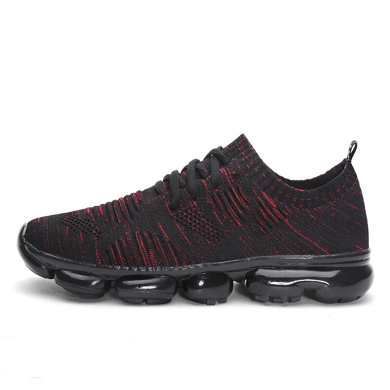 Luftkudde som andas flugvävande strumpa sneakers svart sport gym tennisskor fitness vita skor korg chaussure homme