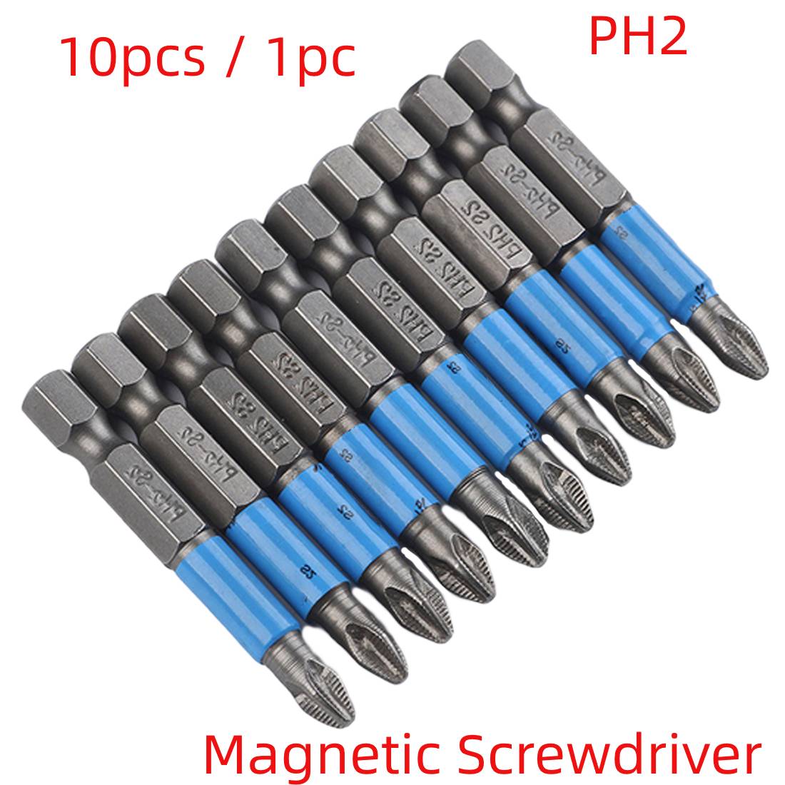 Magnetic Screwdriver Bit Set 10pc Anti Slip Electric Power Multi Tool Screwdriver Alloy Steel Screwdriver Accessories Hex Shank