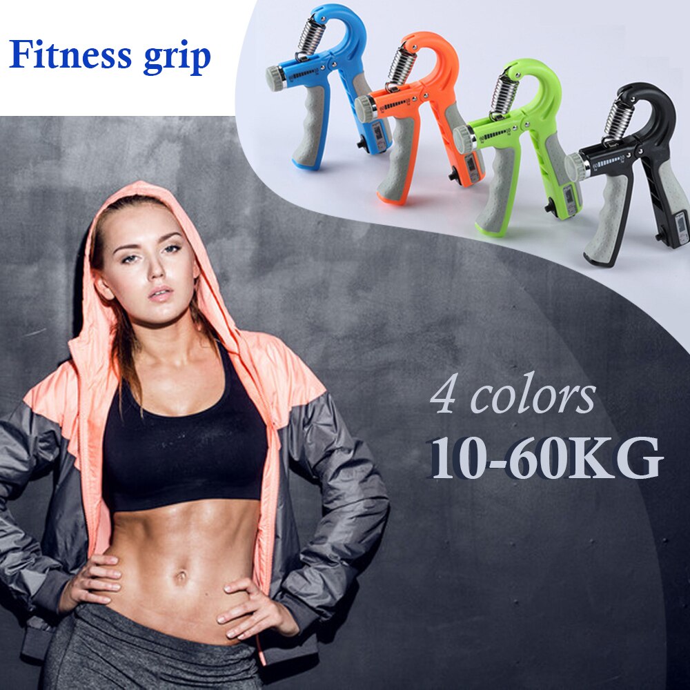 Adjustable Hand Grip Strengthener Fitness Muscle Wrist Forearm Fingers Training Tool 16x10cm