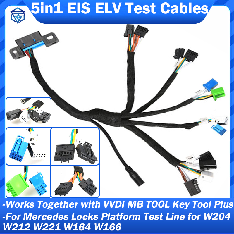 NUOVO 5in1 Xhorse EI ELV Cavi di Prova per Mercedes-Benz Funziona con VVDI MB BGA attrezzo EIS ELV test Cavo Chiave di Rilevamento VVDI Strumento Chiave