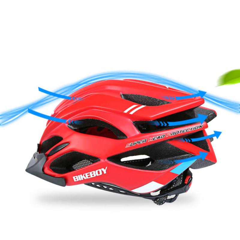 Fiets Helm Mannen Volwassen Outdoor Riding Helm Hoge Sterkte Stevige Schokabsorberende Helm Helm Met Staart Waarschuwingslampje
