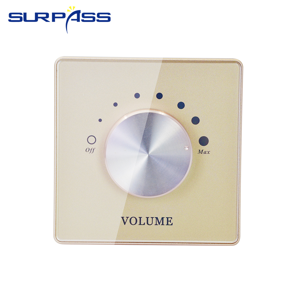 Full Hosue Tuning Switch Volume Adjust Wall Panel Easy Operation Indoor Smart Home Volume Controller: Gold 7level segment