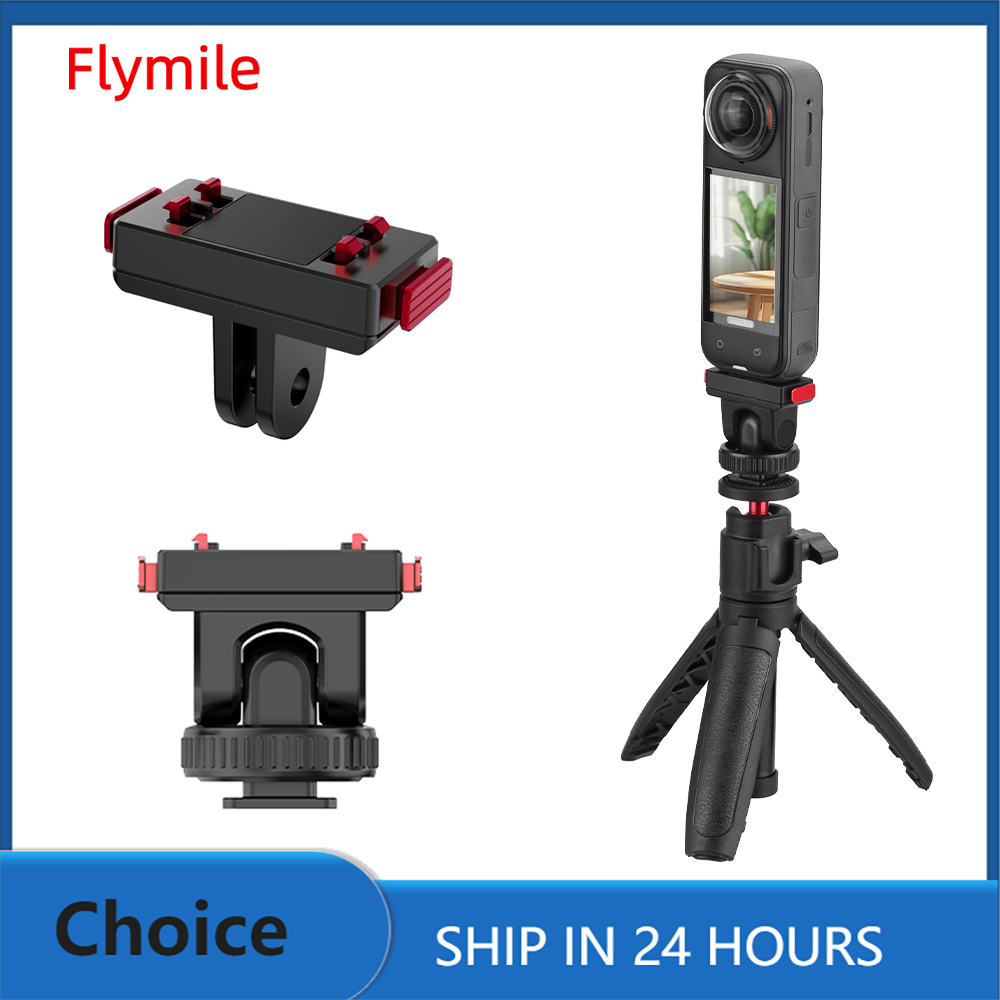 Flymile Magnetic Mount Base for Insta360 X5/Ace Pro 2 Camera Accessorise Expansion Bracket Tripod/Selfie Sticks Mount Adapter