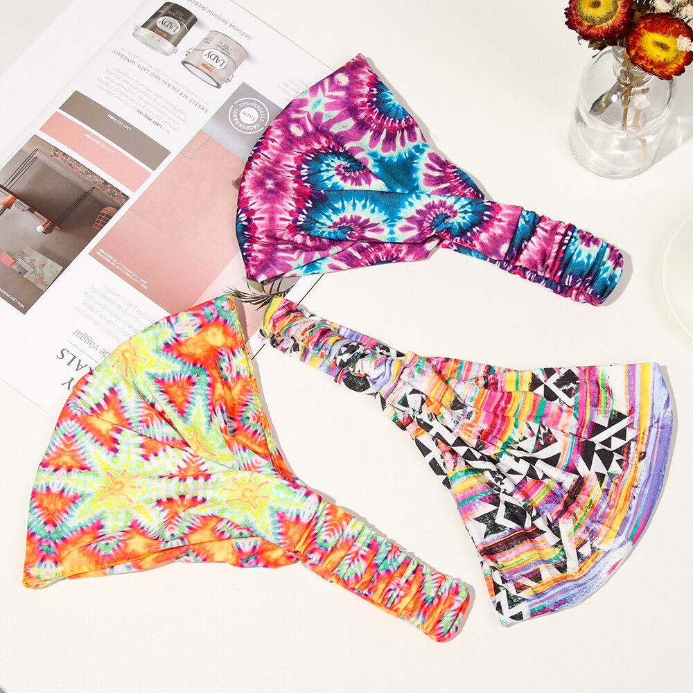 Elastisches, breites, dehnbares und faltbares haarband, ideal zum laufen, yoga oder als weiche kopfbedeckung für damen, perfekt für den alltag und als sportaccessoire.