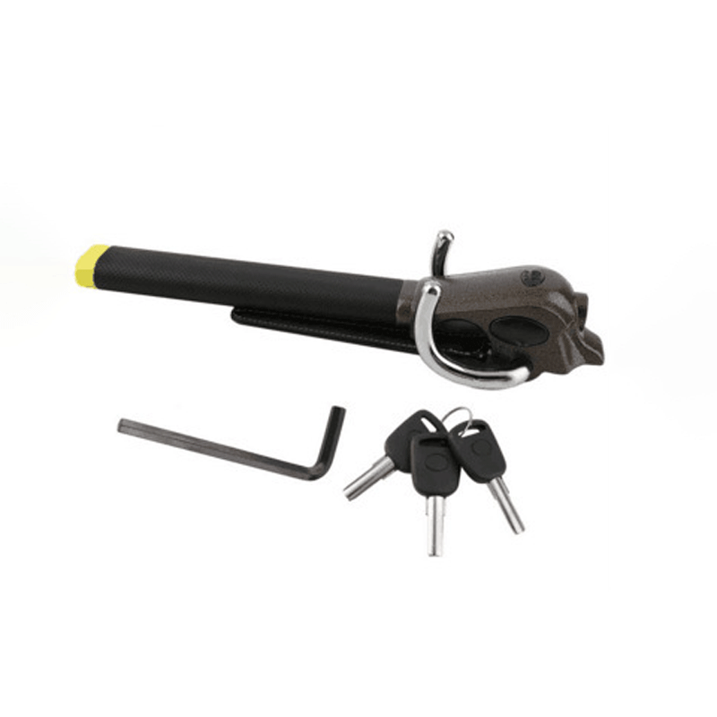 Serrure de protection antivol pour volant de voiture, dispositif de sécurité, serrures intérieures, accessoires automobiles pliables, universel: Default Title