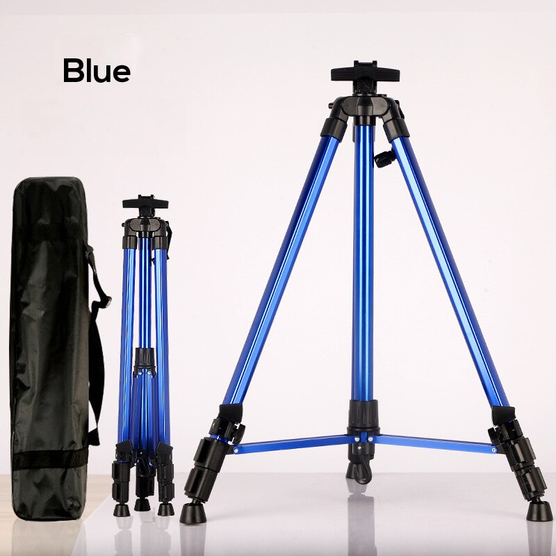 Portable Adjustable Metal Sketch Easel Stand Foldable Travel Easel Aluminum Alloy Easel Sketch Drawing For Artist Art Supplies: Blue