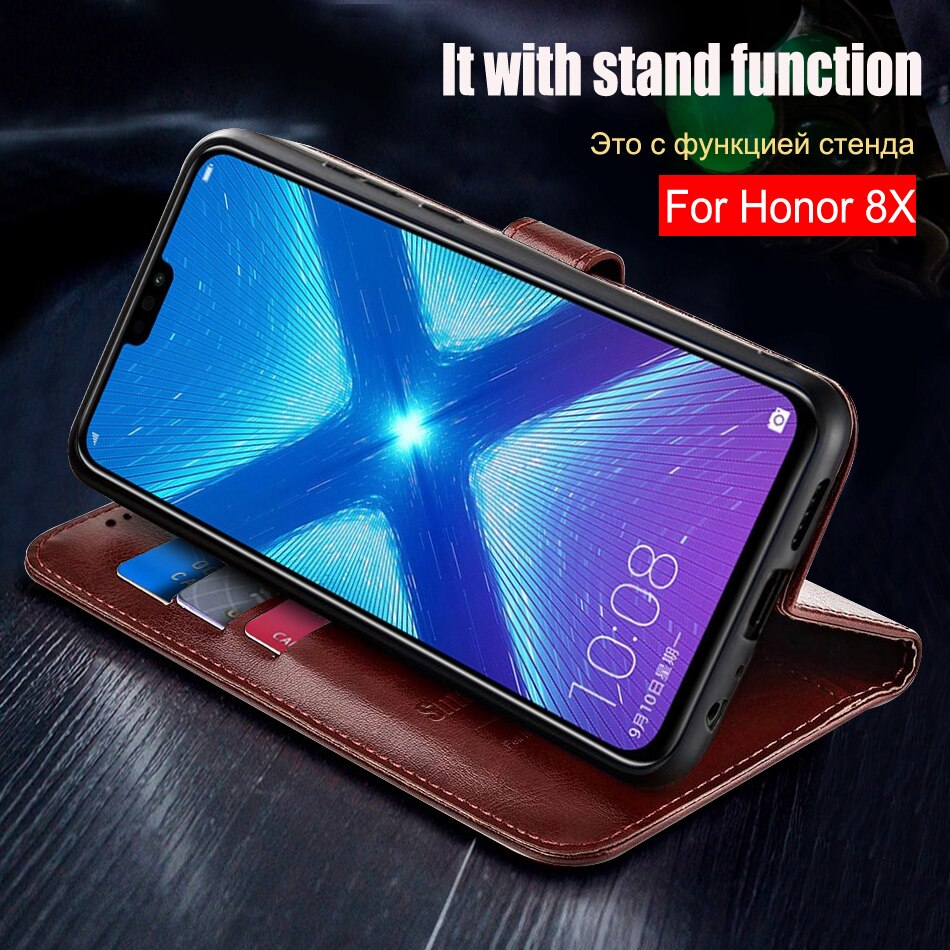 For Huawei Honor 8X Case Cover For Honor8x Case Cute Silicone Magnetic case For Huawei Honor 8X 8 X Phone cover with card slots