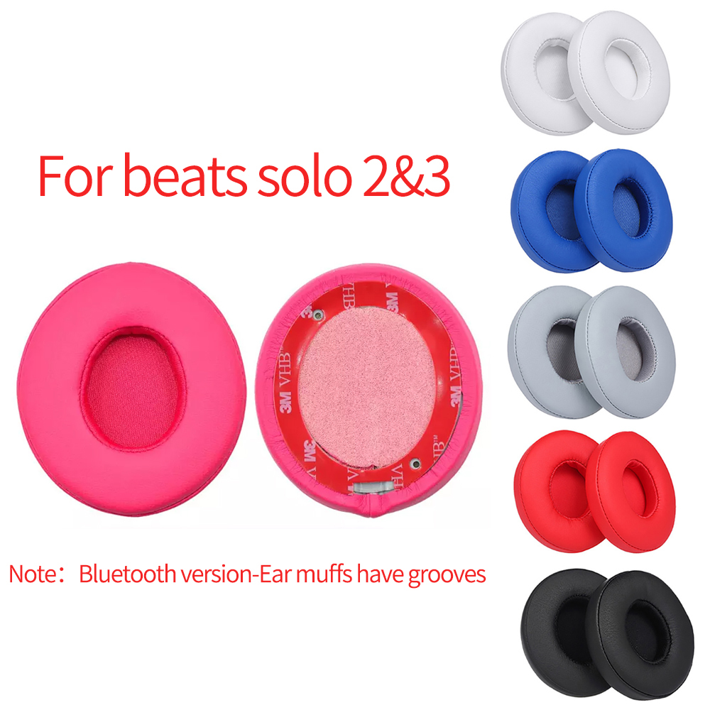 Ersatz-Ohrpolster für Solo 2 3, kabelgebundene Ohrpolster, Ohrhörer für Beats Solo 2 3, kabellose Bluetooth-Headset-Hülle, weiche Abdeckung