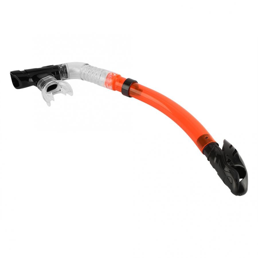 swimming diving equipment Snorkels Full Dry Snorkel with Silicone Mouthpiece and Purge Valve For Diving (orange)