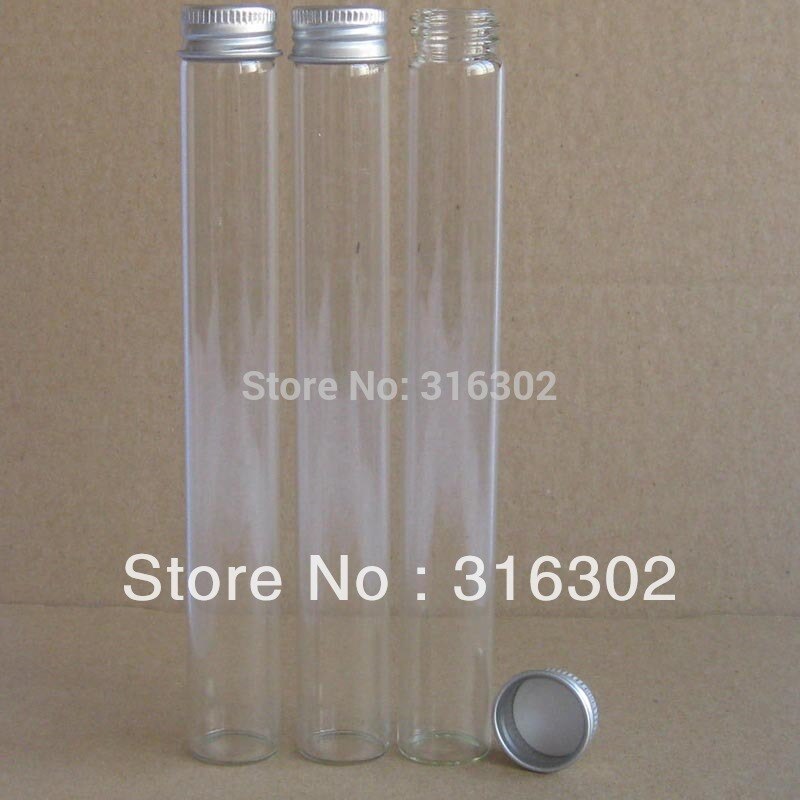 20x45 ml Lege Clear Schroef Hals Glazen Fles met Aluminium Deksels 45 cc Glazen Buis Container met Aluminium cap glazen flacon