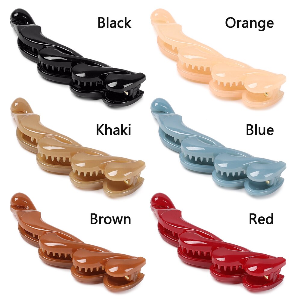 1 Pc Draagbare Elegante Haar Klemmen Vrouwen Meisjes Styling Accessoires Banaan Haar Clips Acryl Non Slip Haar Klauwen