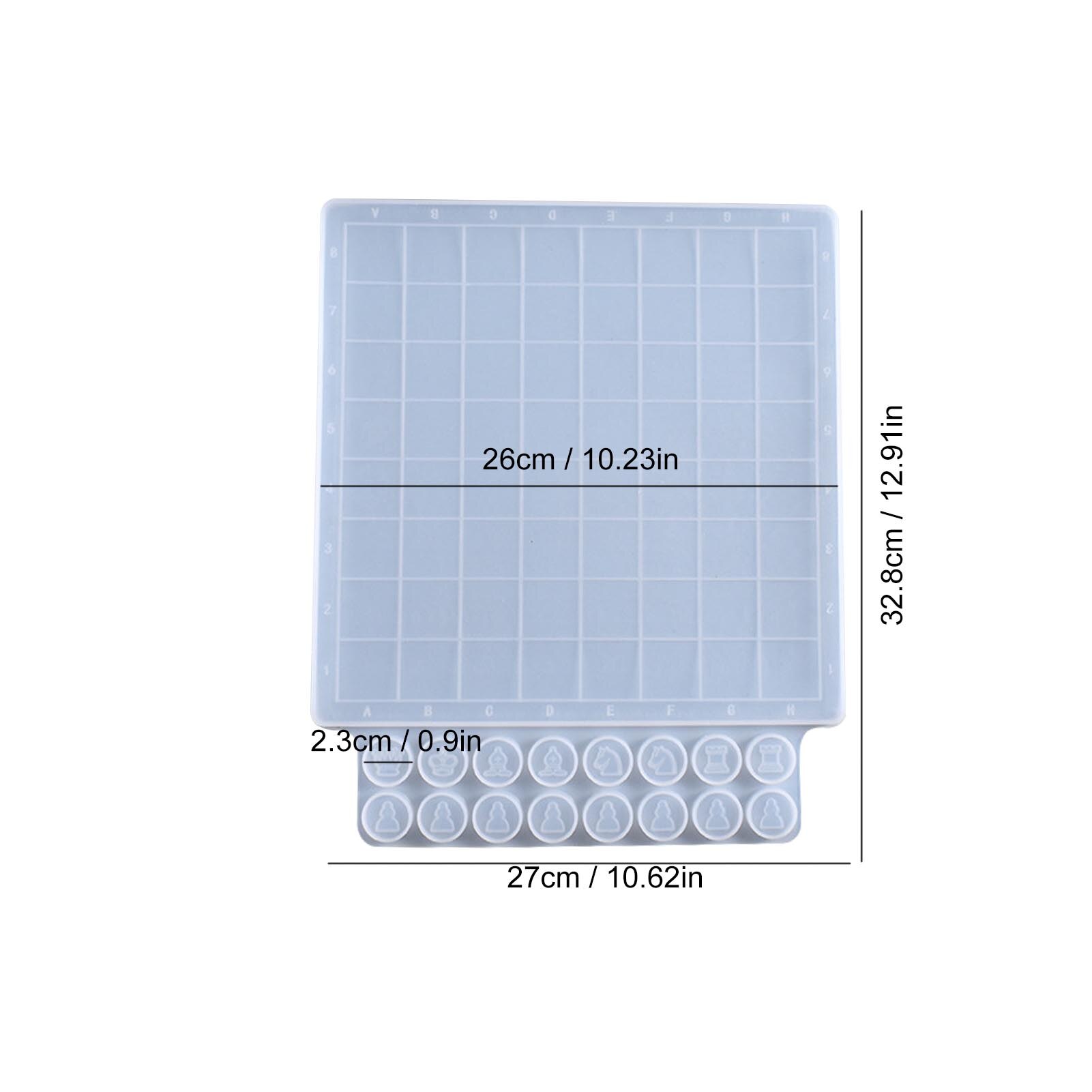 Chess Kit Silicone Mold Resin International Chess Pieces Checkers Checkerboard UV Crystal Epoxy Resin Mould For Diy Handmad Tool