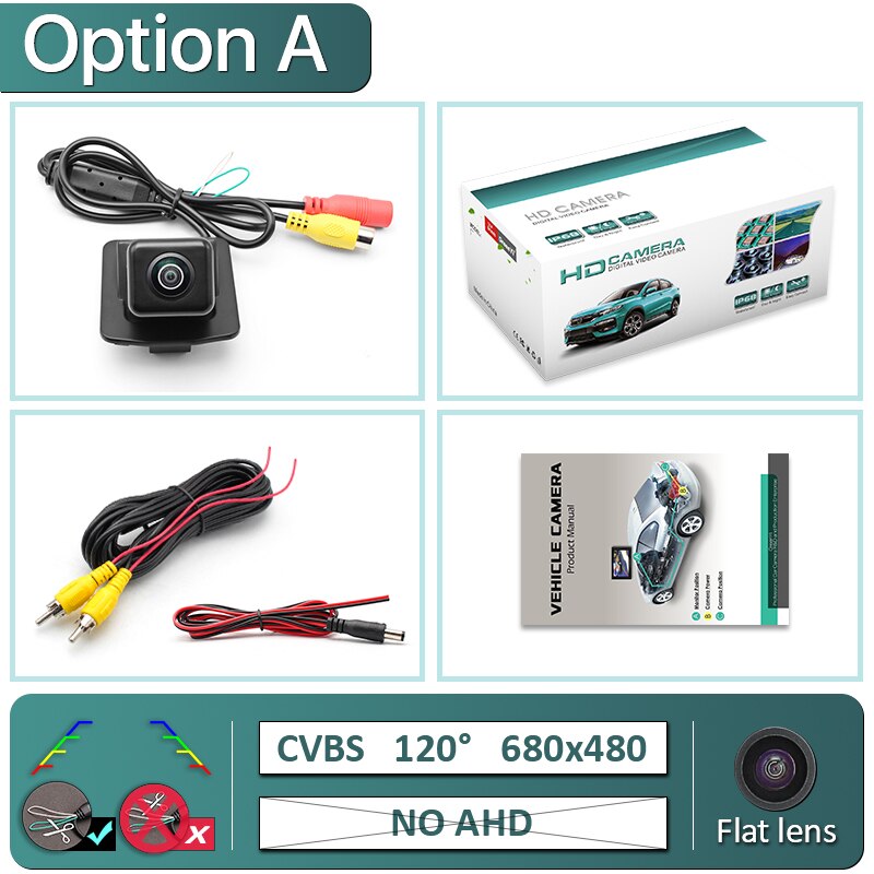 GreenYi 170 Degree 1080P HD AHD Starlight Night Vision Vehicle Rear View Camera For Mercedes Benz W204 W212 W221 S Class Car: A-680x480-120deg