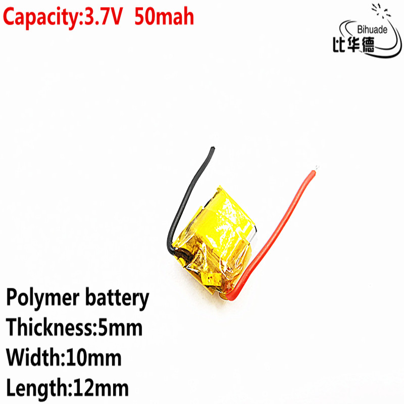 Good Qulity 3.7v polymer lithium battery 50mah 501012 is suitable for I7 bluetooth headset MP3 MP4