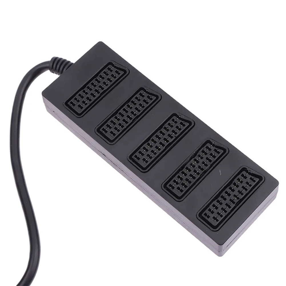 21Pin Scart 5-weg splitter 21p Scart Male naar 5 Female Adapter Connector 5 Road Scart Eén verdeel in vijf kabellijn