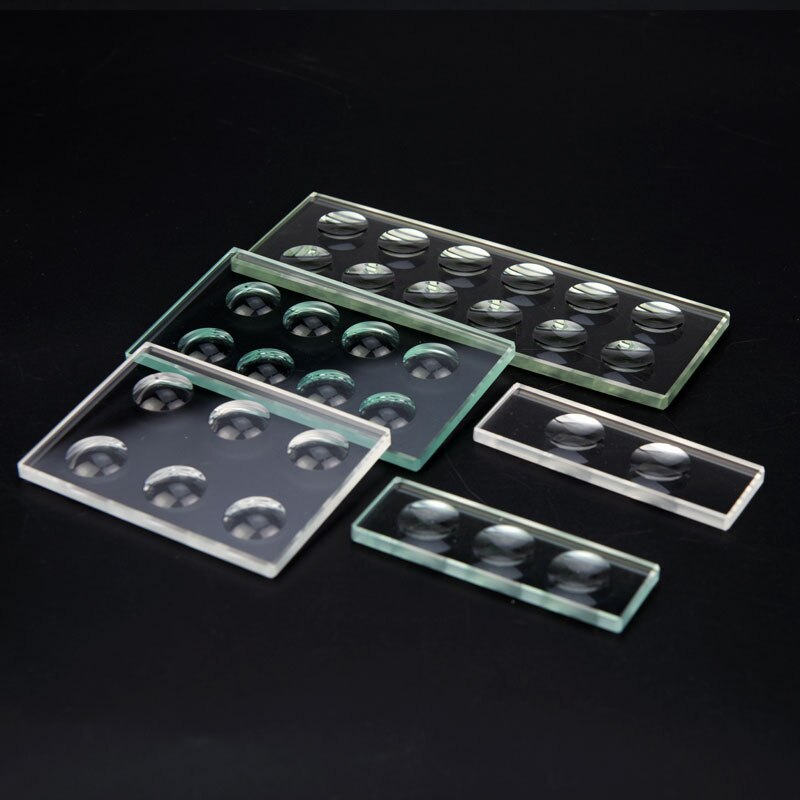 Puits multiples en verre optique de lame de Microscope biologique de cavité Concave circulaire d'épaisseur de 5MM facultatifs