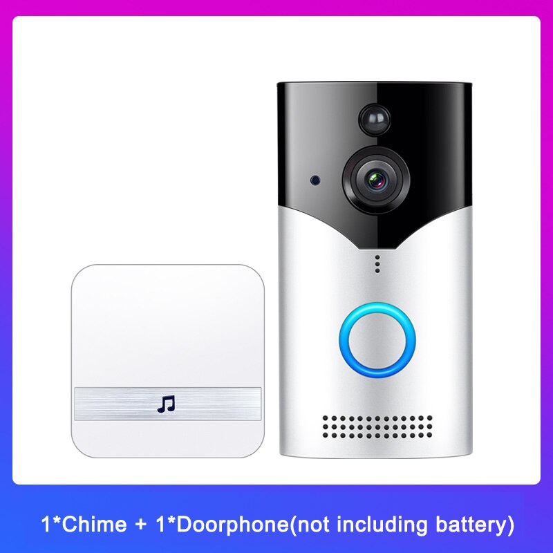 Tuya App Wifi Video Deurbel Camera Hd 1080P Wireless Home Camera Video Intercom Batterij Deurbel 166 Graden View pir Motion: option 3