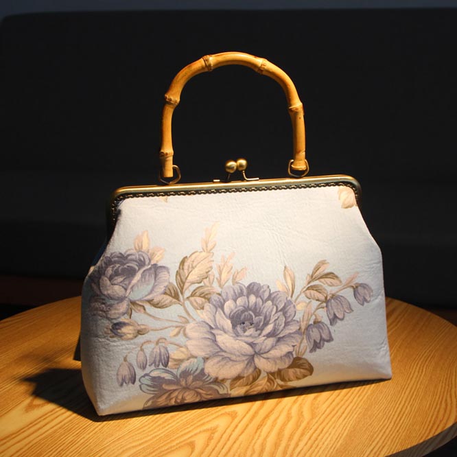 B008 Bamboo section Handle 25CM purse frame Kits Material package Non-finished products DIY sewing Coin Purse handbag