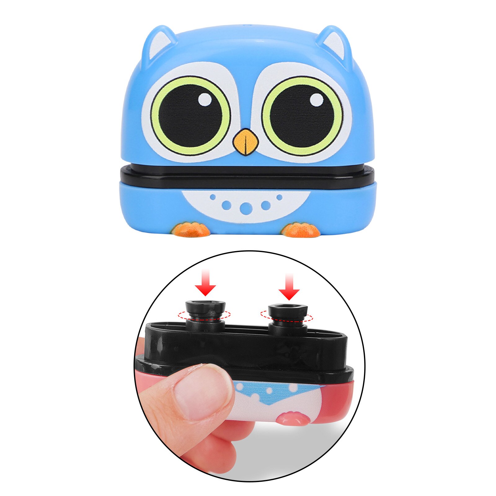 Cartoon Plastic Stamp Clothing Marker for Kids Books Uniform Accessory: Blue