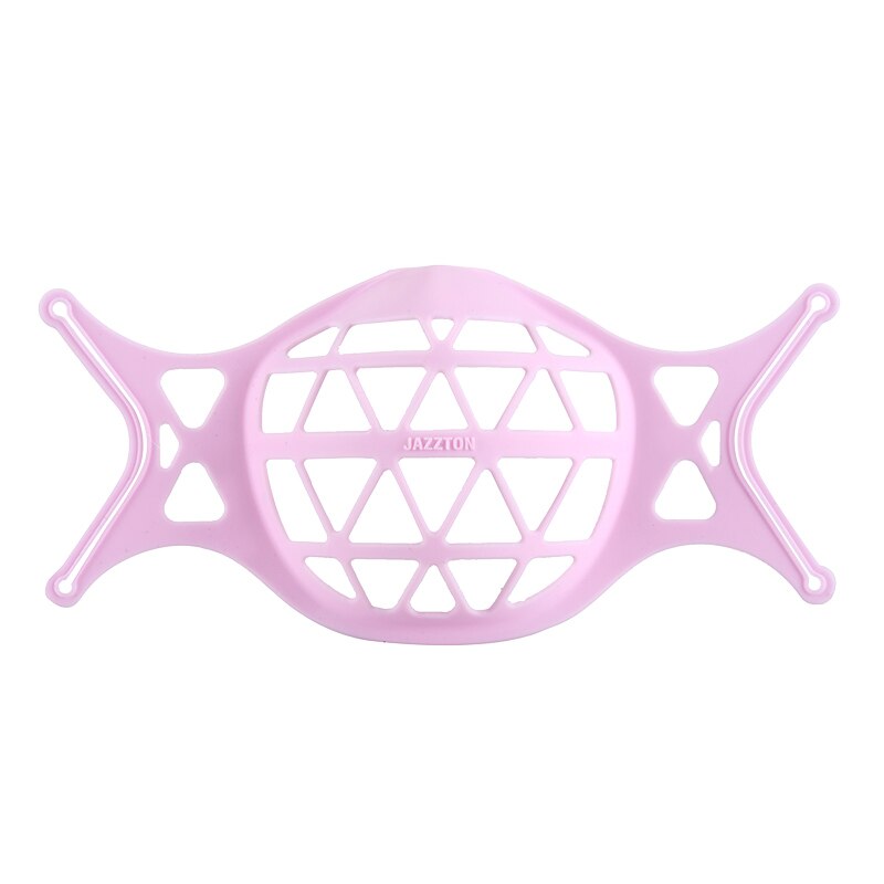 1PC Maske Halfter 3D Silikon Mund Maske Unterstützung Atmen Unterstützen Maske Innere Kissen Halterung Faltbare Maske Halfter Atmungsaktive Ventil: 1PC Rosa