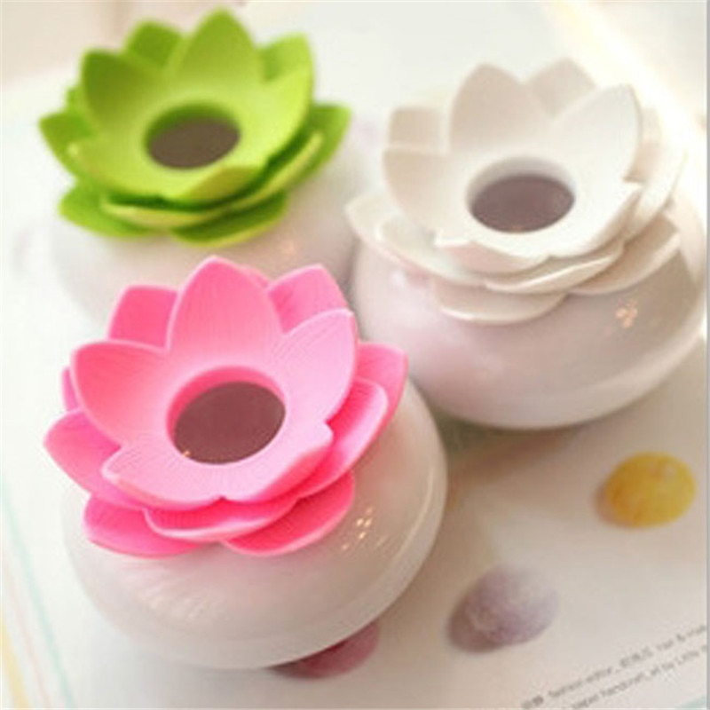1pc/lot 4 Colors Lotus Home Decor Toothpick Cotton Swab Holder Storage Box Pick Toothpick case GI870661