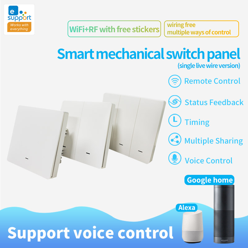 Lonsonho eWeLink WiFi Smart Switch RF433 UK Push Button Smart Home Automation Module Compatible Alexa Google Home Assistant