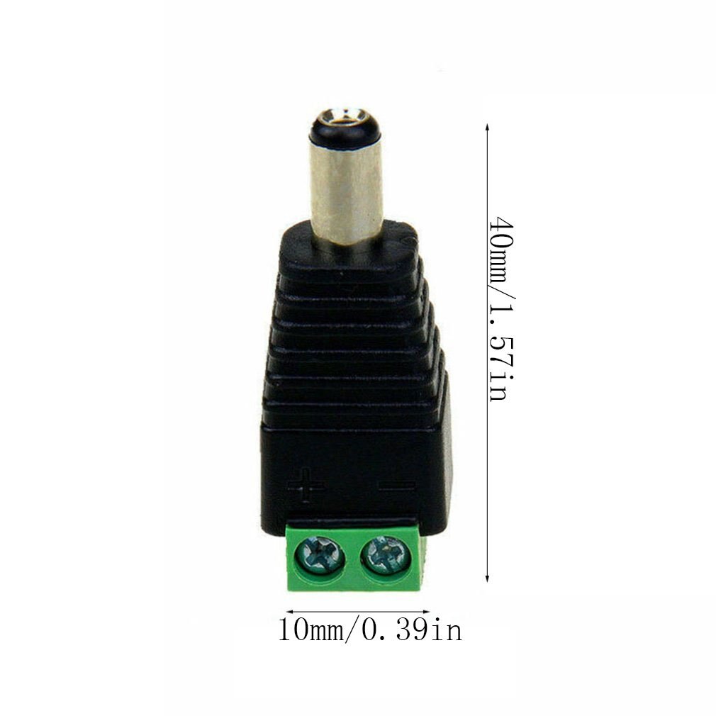 10 pair (20pcs) Coax Cat5 To Bnc DC Power Male jack plug DC female Connector plug adapter Av BNC UTP for CCTV Camera Video Balun